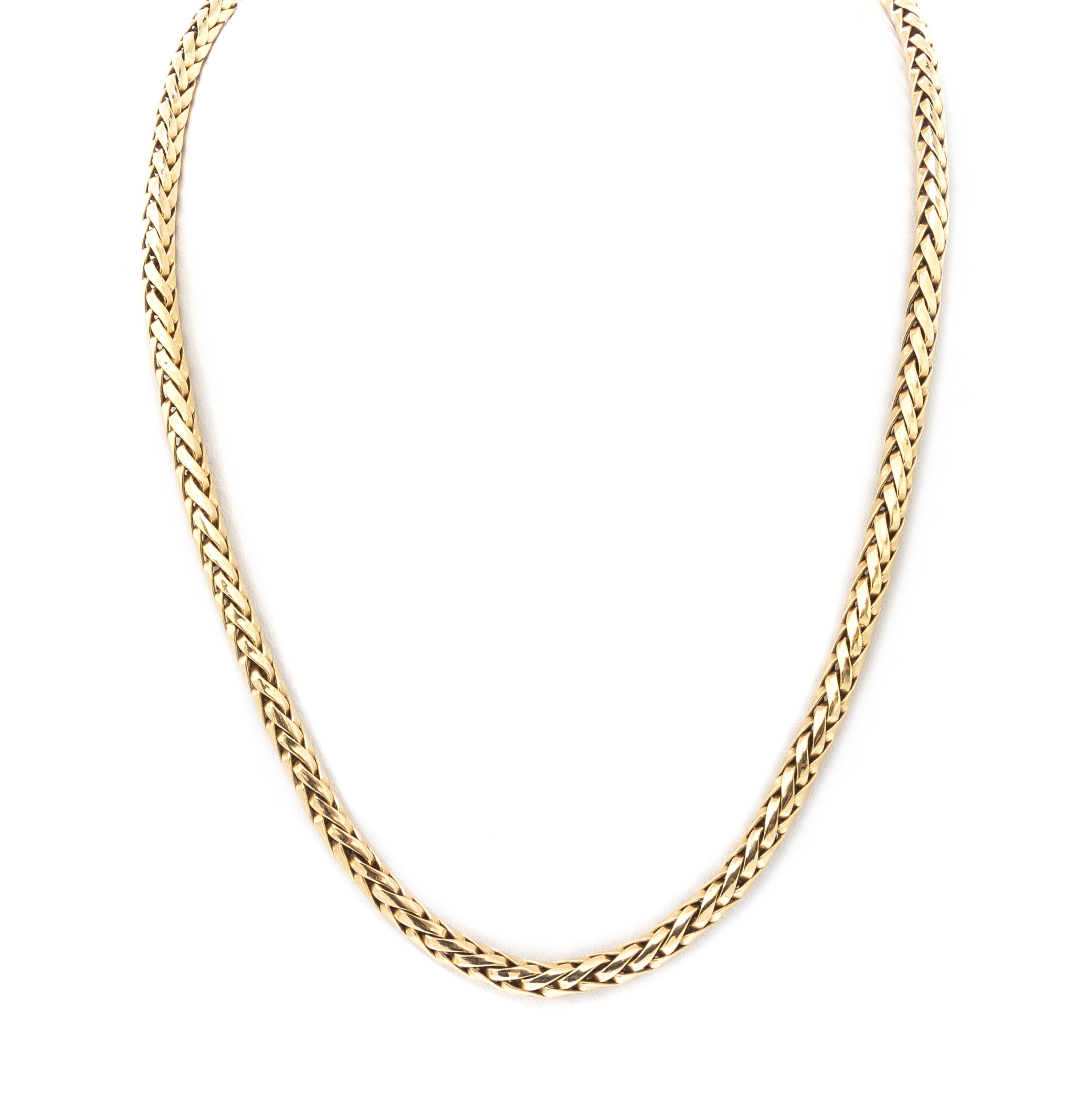A 14 Karat Yellow Gold Chain, 31.00 dwts.
