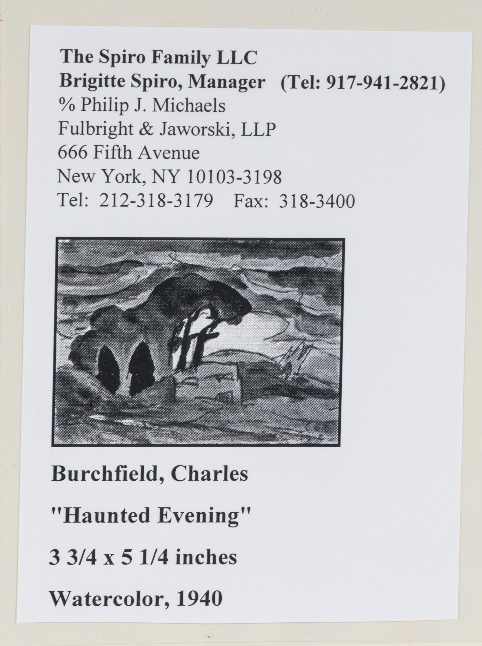 Haunted Evening , 1919