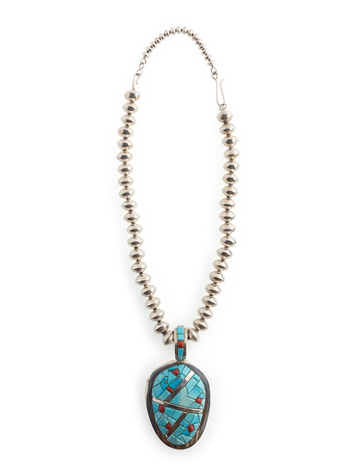 Sterling Silver Necklace, with Reversible Pendant