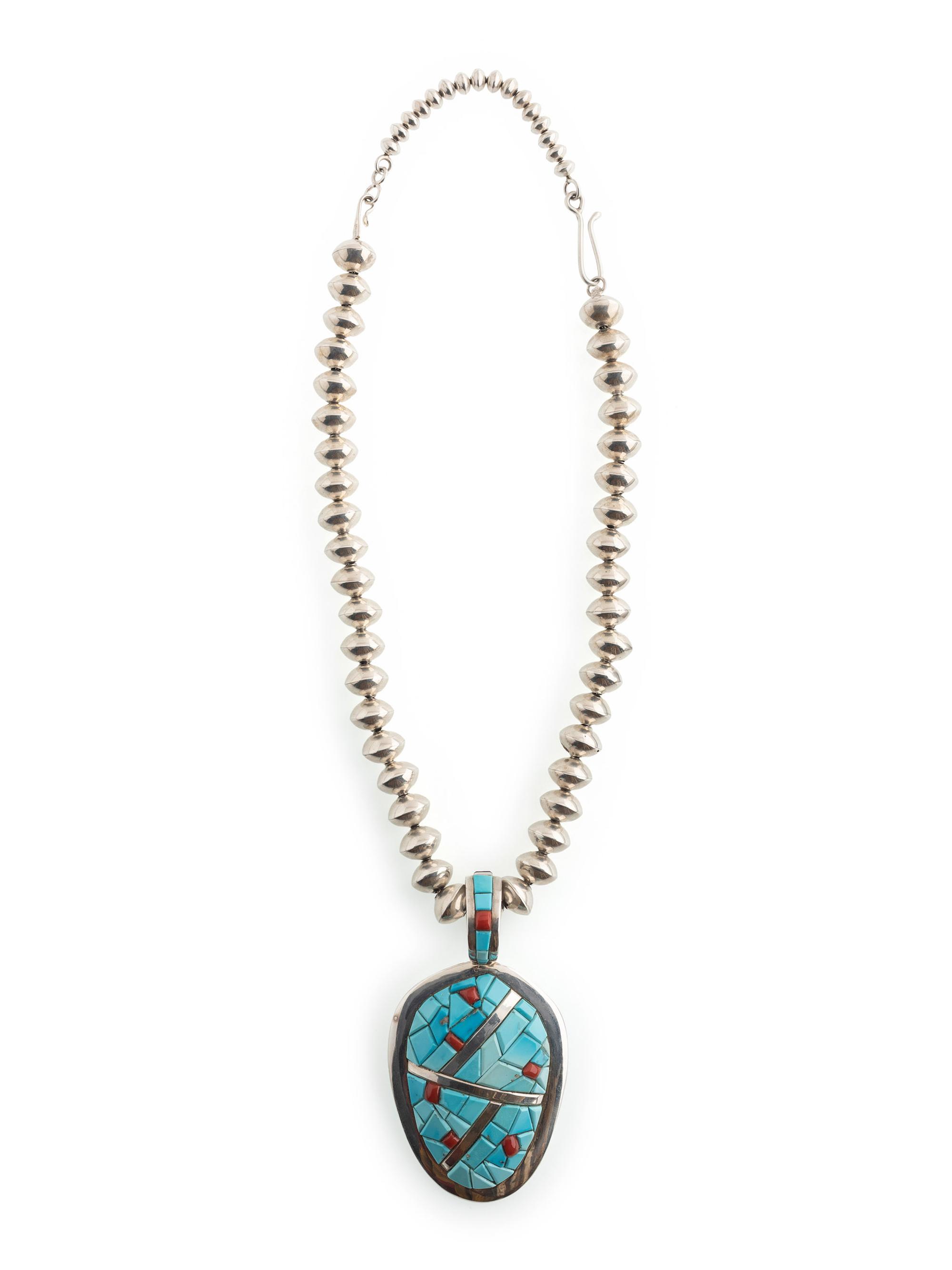 Sterling Silver Necklace, with Reversible Pendant