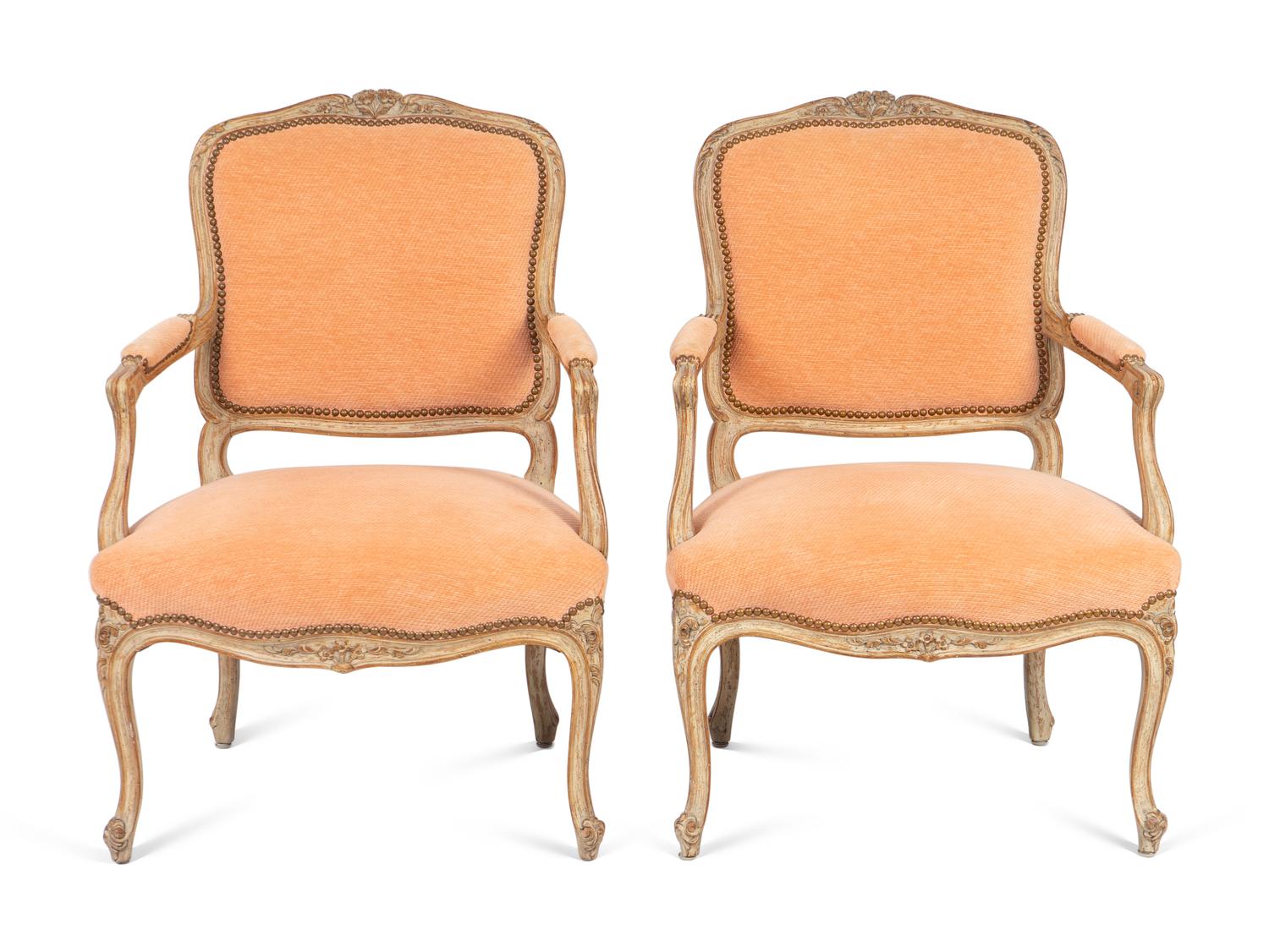 A Pair of Louis XV Style Fauteuils — 20TH CENTURY