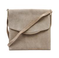 An Hermes Taupe Suede Shoulder Bag, 7 1/2 x 7 1/2 x 1 inches.