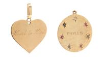A Collection of Yellow Gold Charm Pendants, 16.90 dwts.