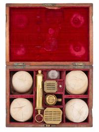 [CIVIL WAR]. Bloodletting kit with instruments by makers including Savigny & Co. and Weiss, London.