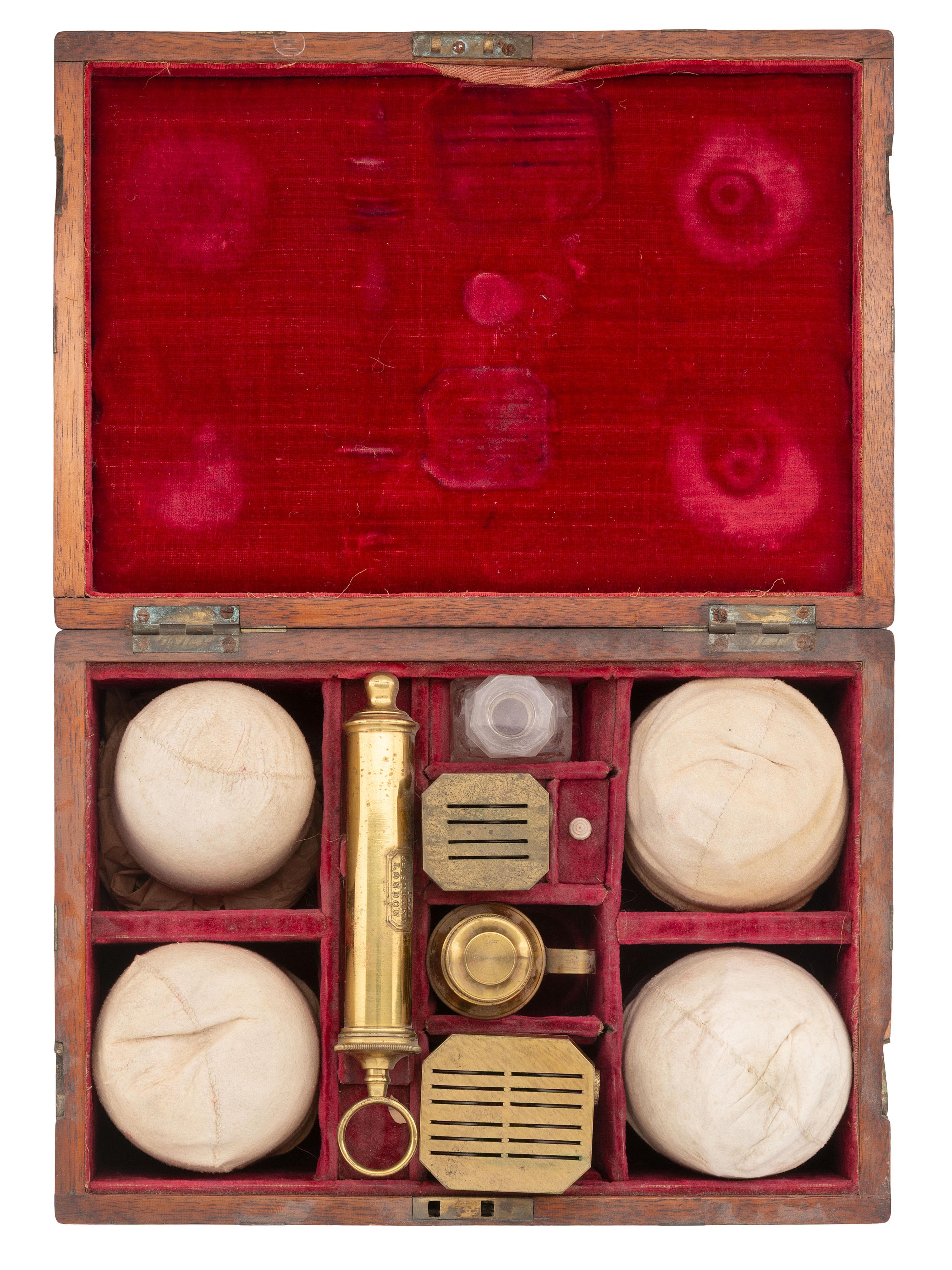 [CIVIL WAR]. Bloodletting kit with instruments by makers including Savigny & Co. and Weiss, London.