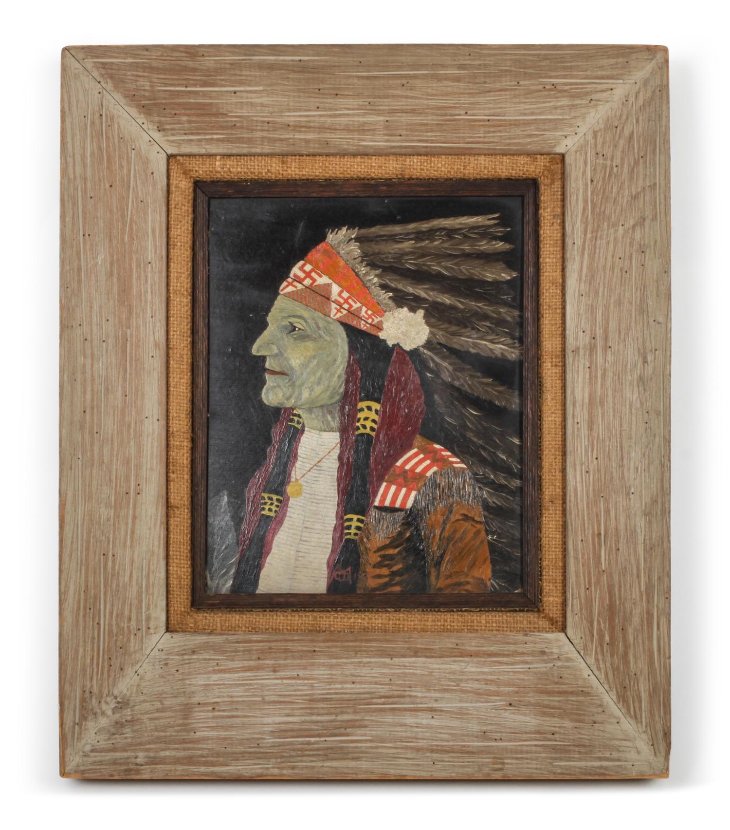 Artist Unknown, (American, 20th Century), Chief in Profile