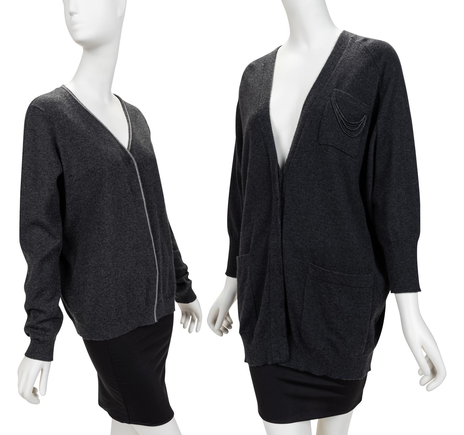Two Brunello Cucinelli Cashmere Knit Tops, 2020s