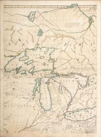 MITCHELL, John (1711-1768). [Sheet 2 from:] A Map of the British and French Dominions in North America with the Roads, Distances, Limits and Extent of the Settlements. London, ca 1755-1757?]