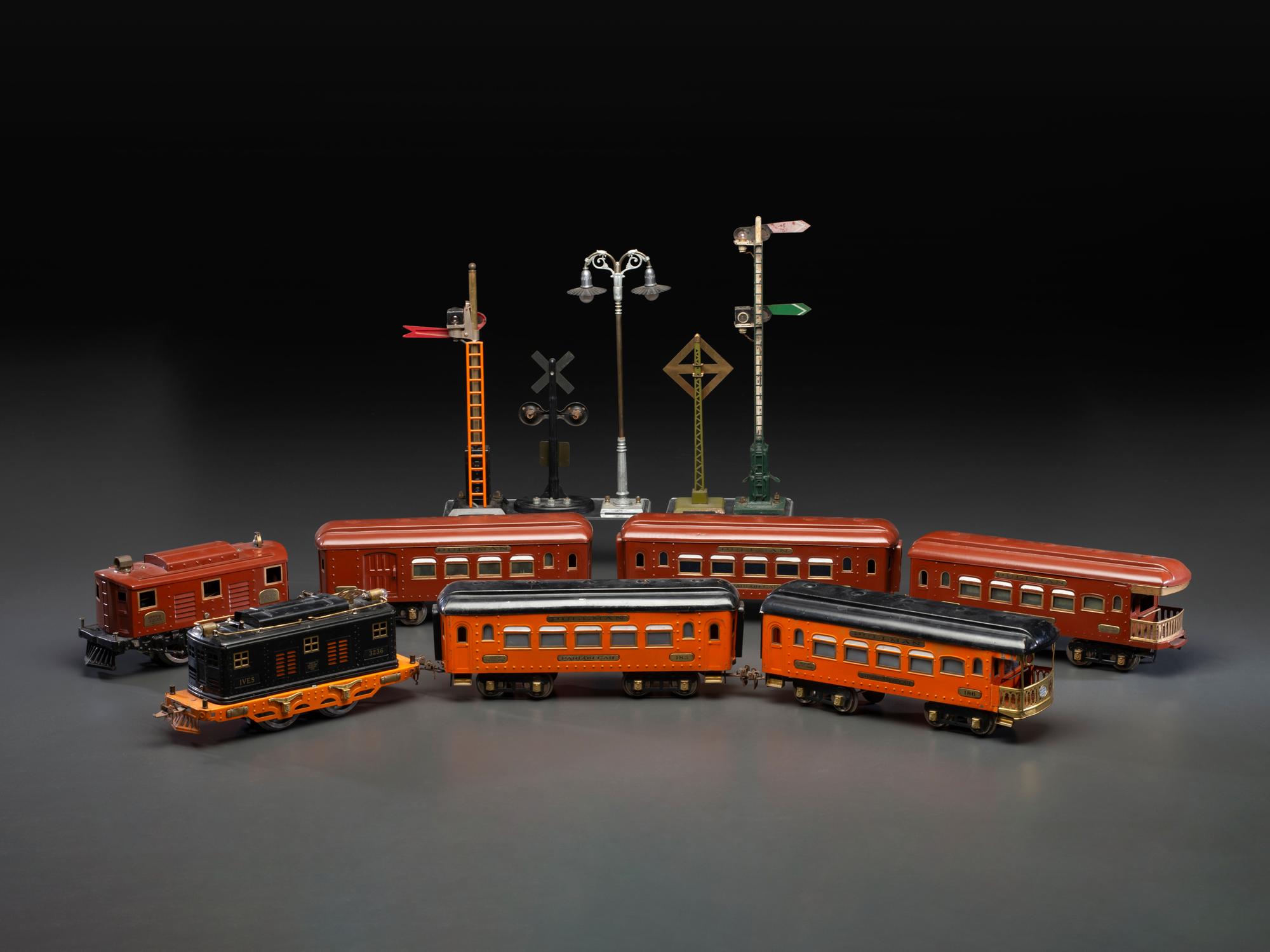 Two Ives Pressed Steel Train Sets