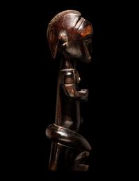 A Fang Wood Standing Figure