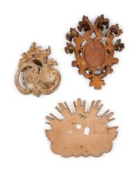 Three Italian Carved Giltwood Ornaments