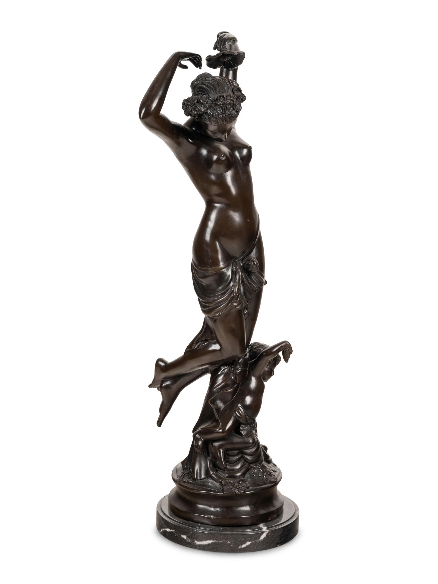 A Continental Bronze Figural Group