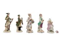 Five Meissen Porcelain Figures