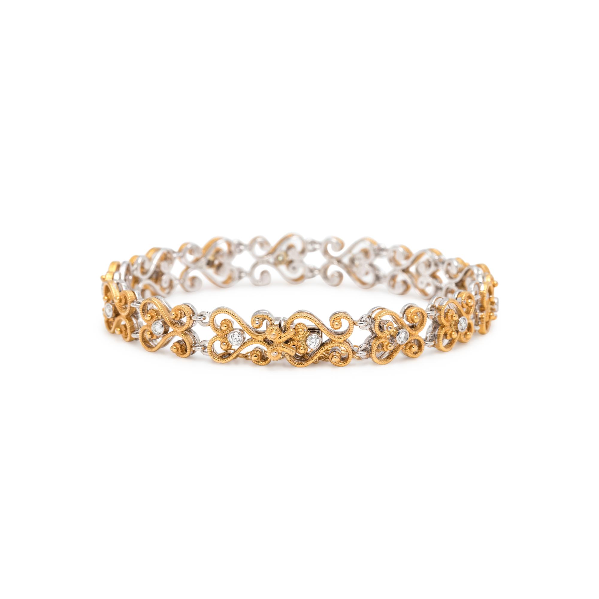 BICOLOR GOLD AND DIAMOND BRACELET