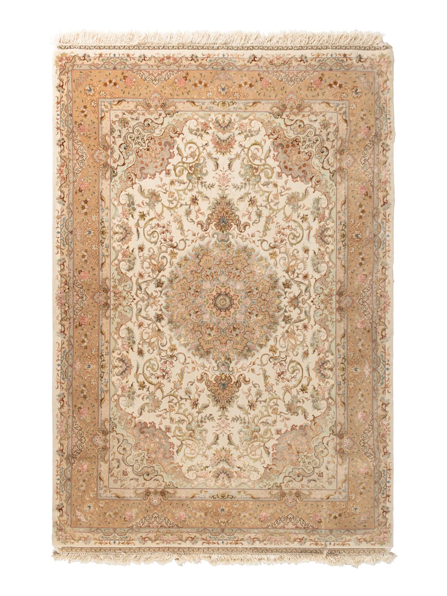 A Qom Silk Rug