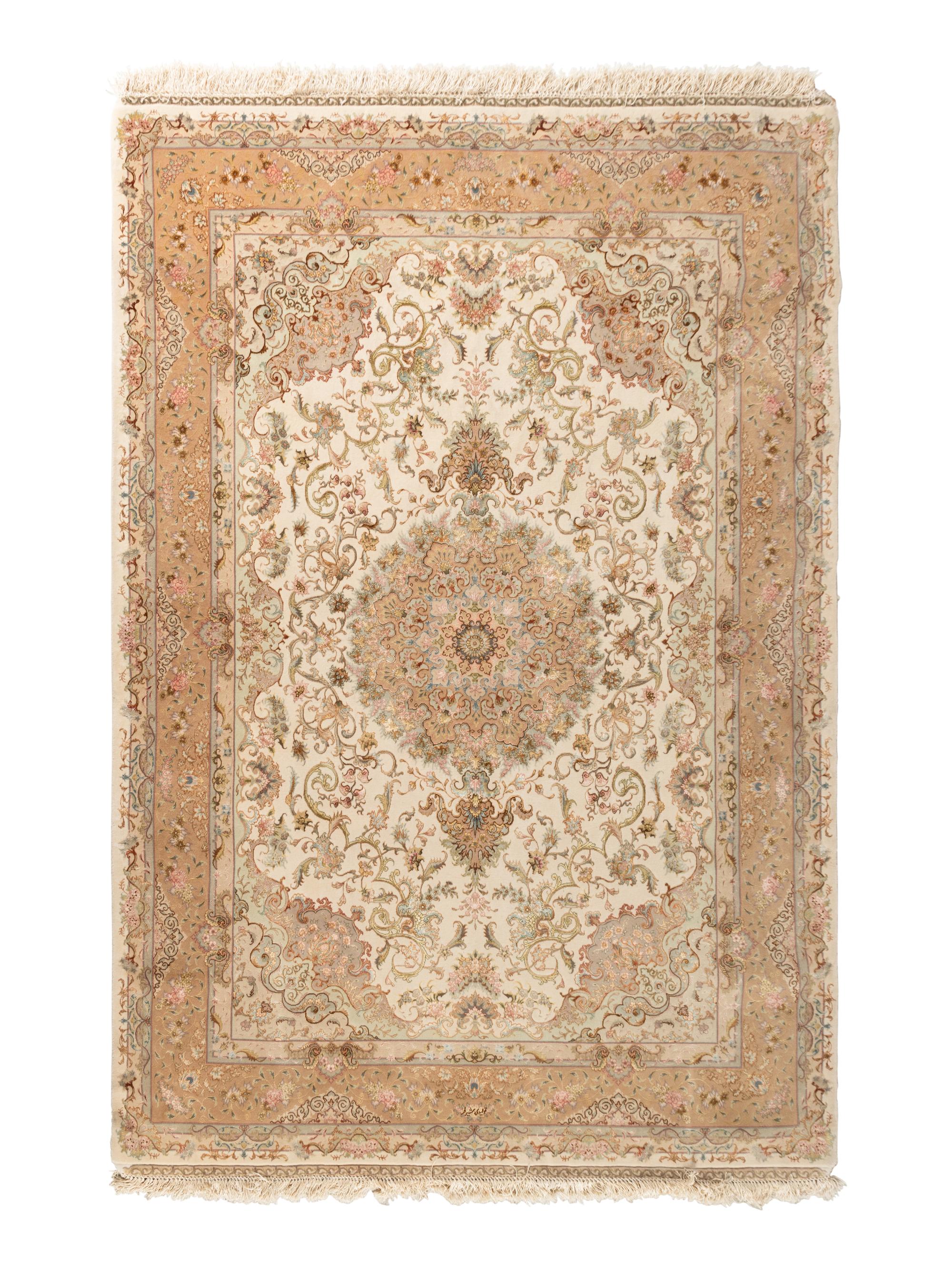 A Qom Silk Rug
