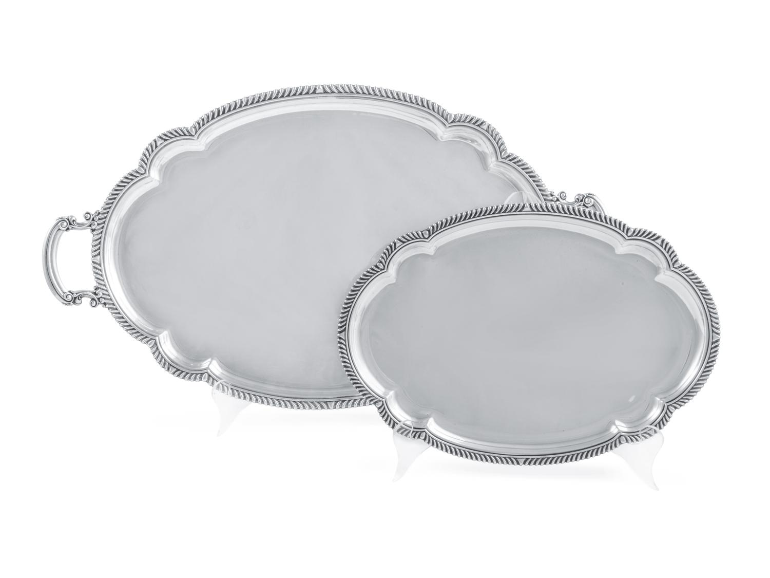 Two American Silver Trays