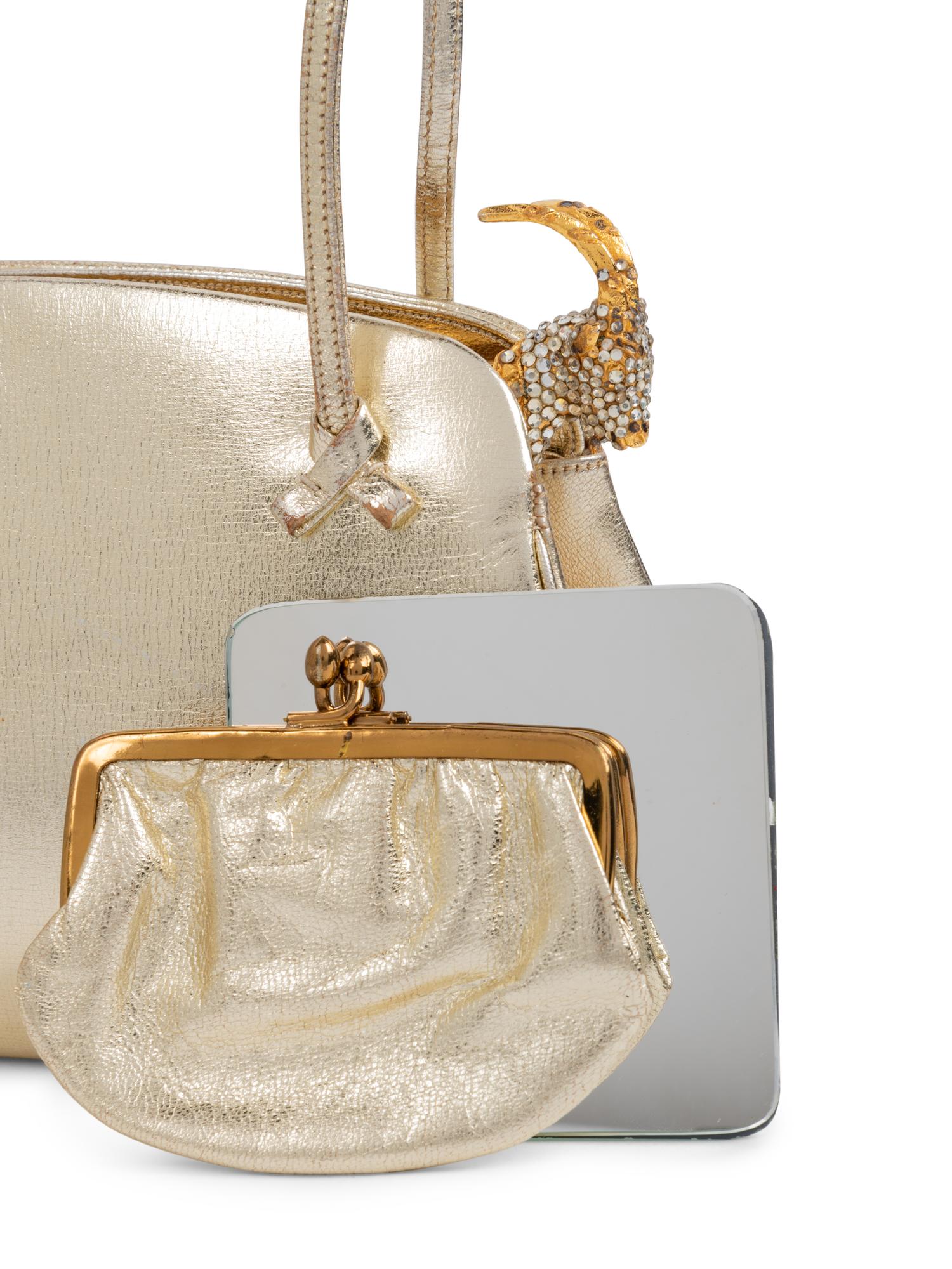 Five Designer Bags: Three Bottega Veneta, One Nancy Gonzalez, One Judith Leiber, 1980-90s