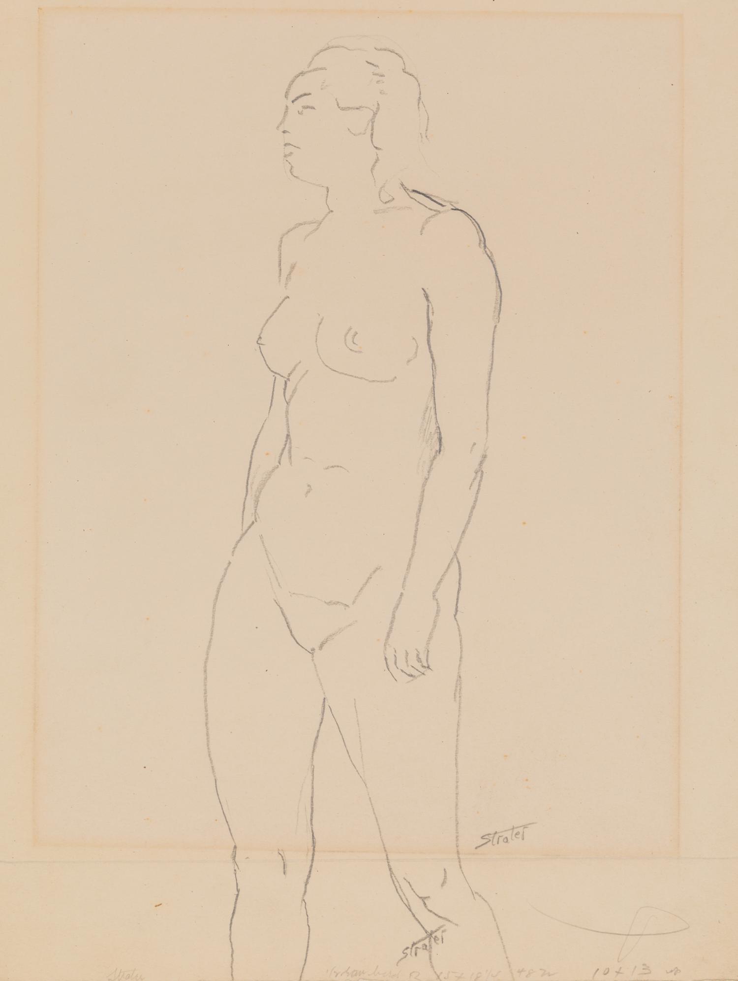 Henry Strater, (American, 1896-1987), A group of four works: San Francisco Pianist, Figure Study, Sea Captain's Daughter, and Burlesque
