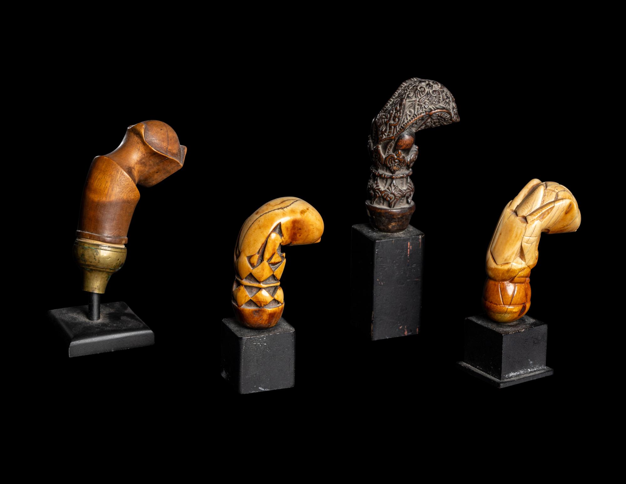 Four Indonesian Kris Knife Handles