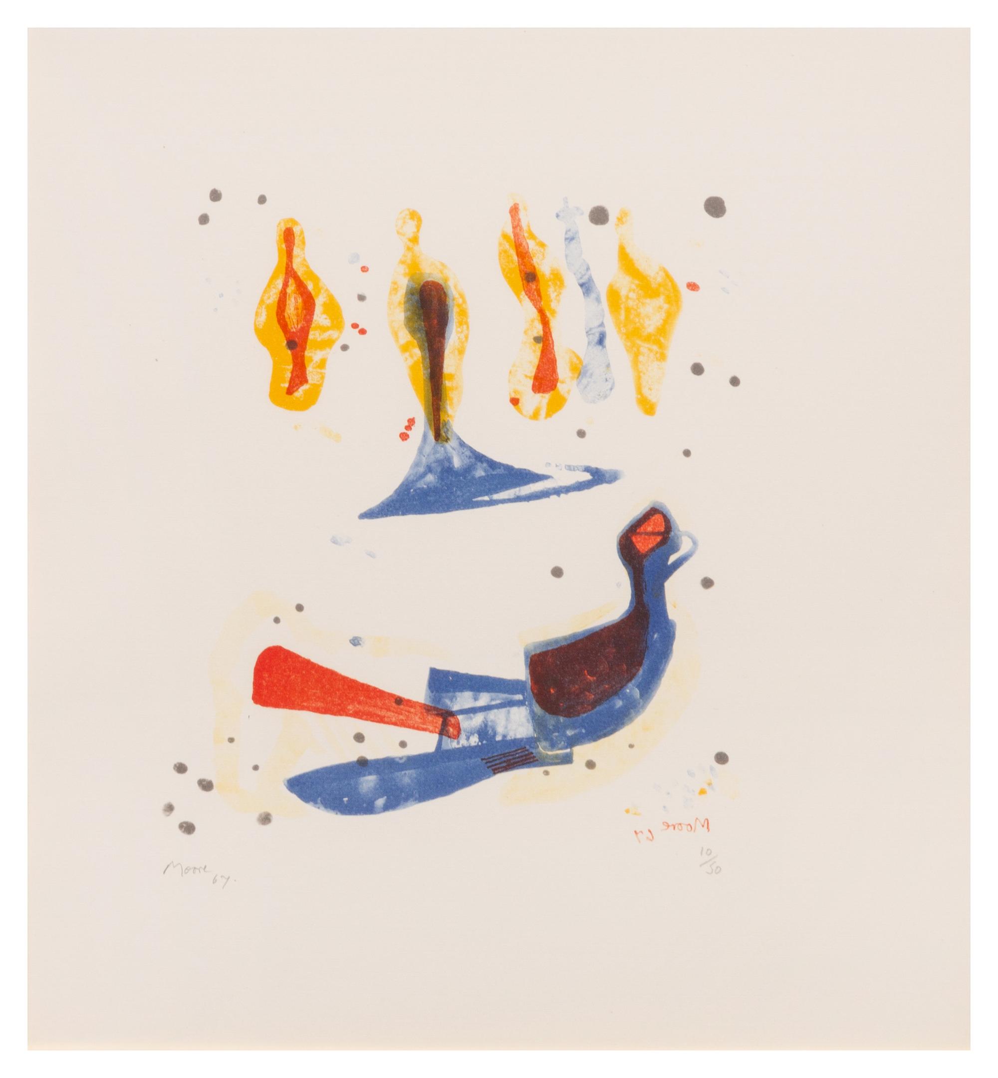 Henry Moore, (British, 1898-1986), Bird motif (from Meditations on the Effigy), 1967