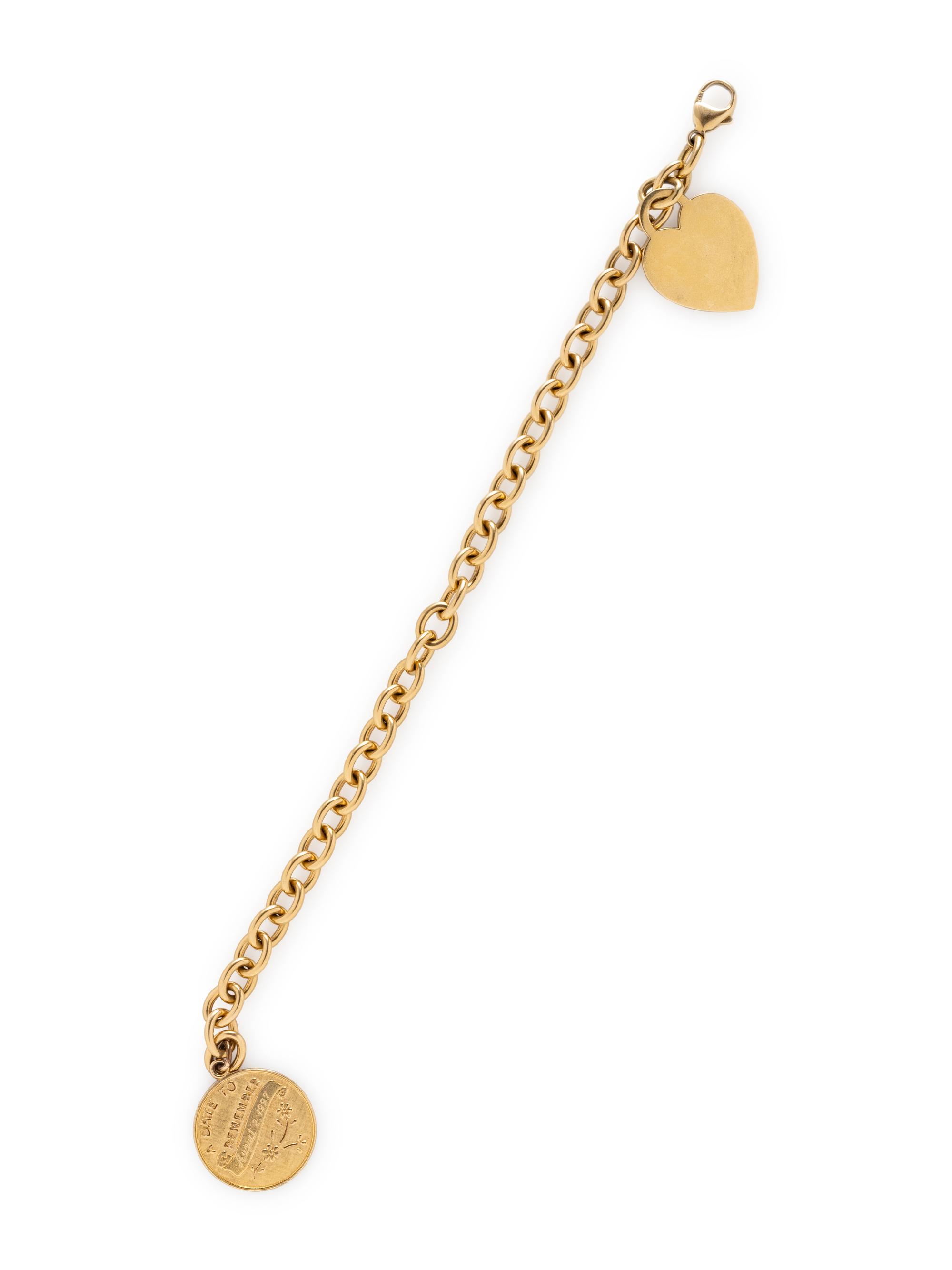 YELLOW GOLD CHARM BRACELET