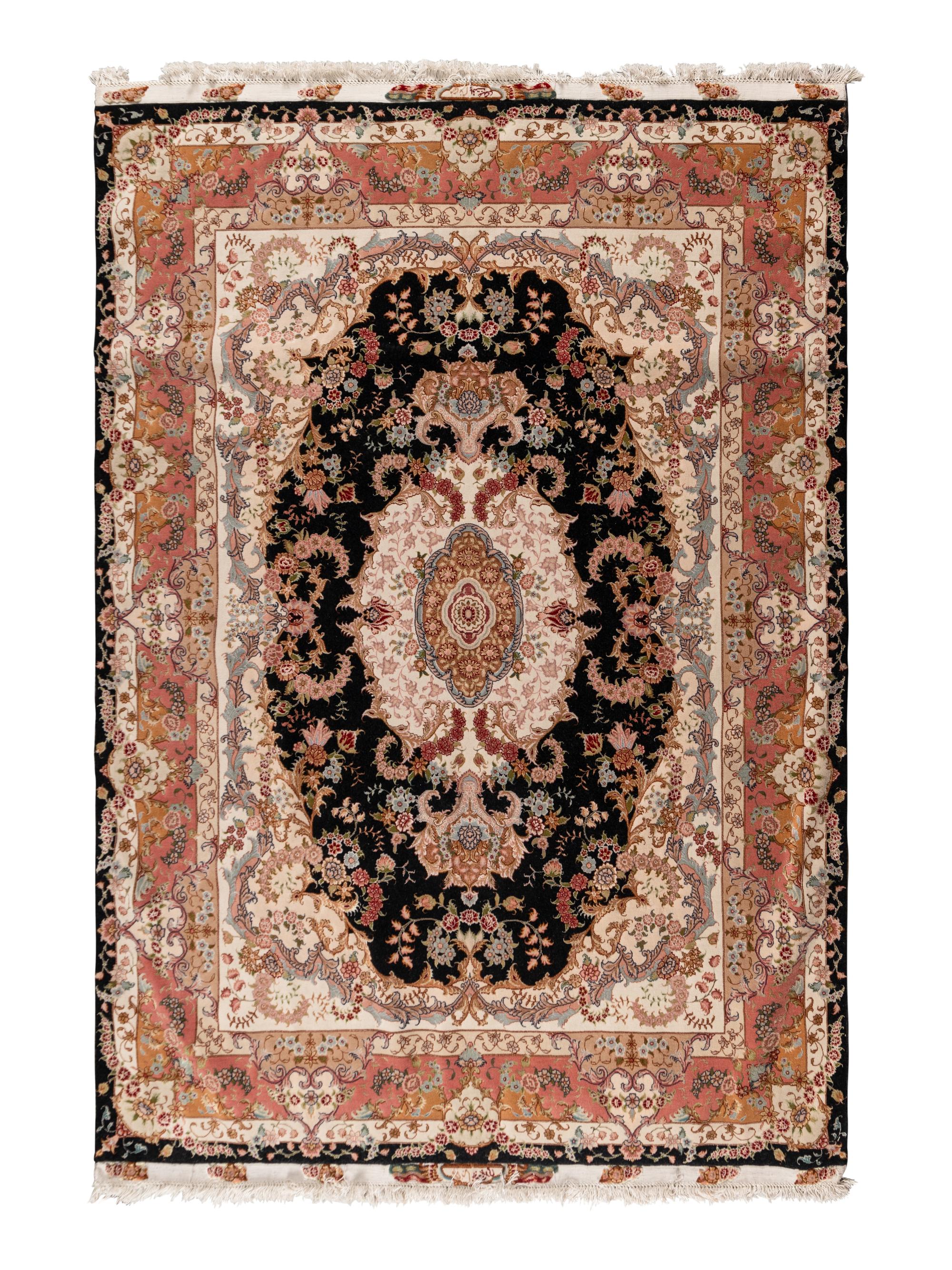 A Qom Silk Rug