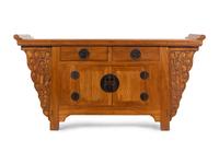 A Chinese Elmwood Altar Coffer
