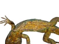 A Bergmann Austrian Cold-Painted Bronze Canary Island Lizard (No. 4133) — 19th Century