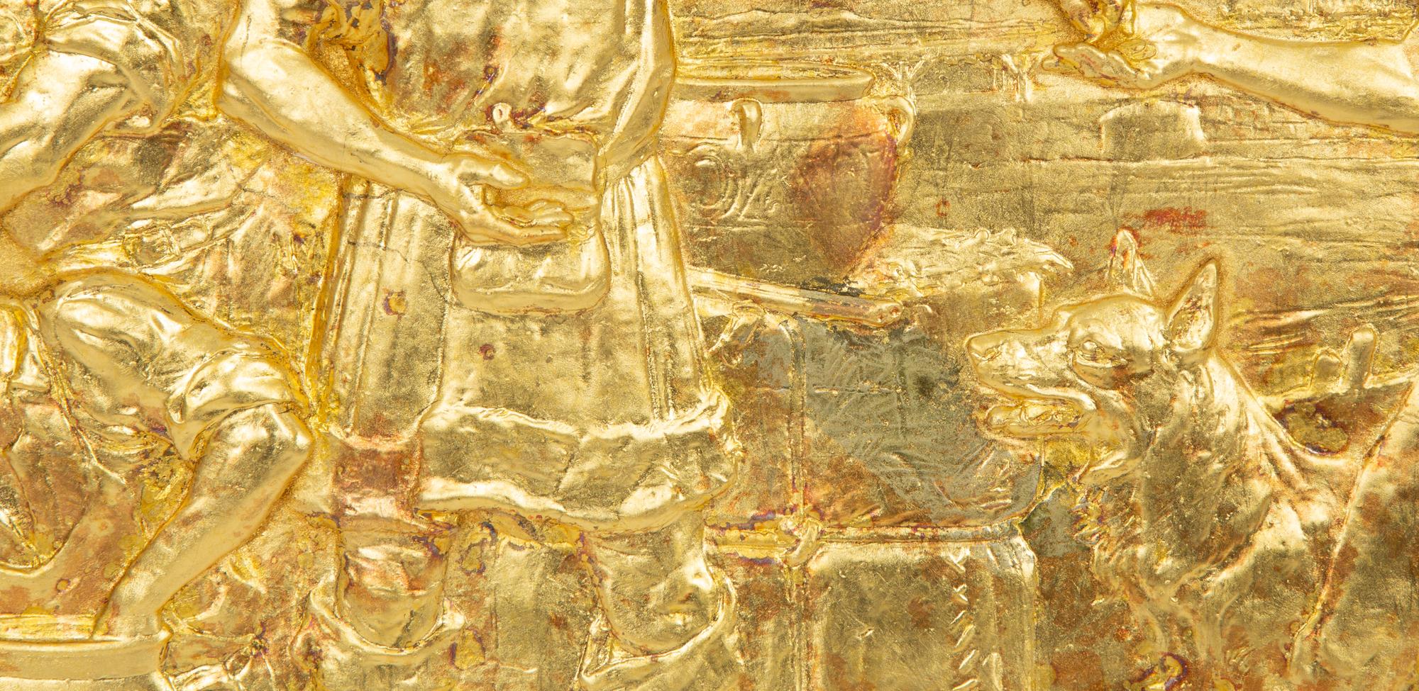 A Group of Three Gilt Wall Plaques