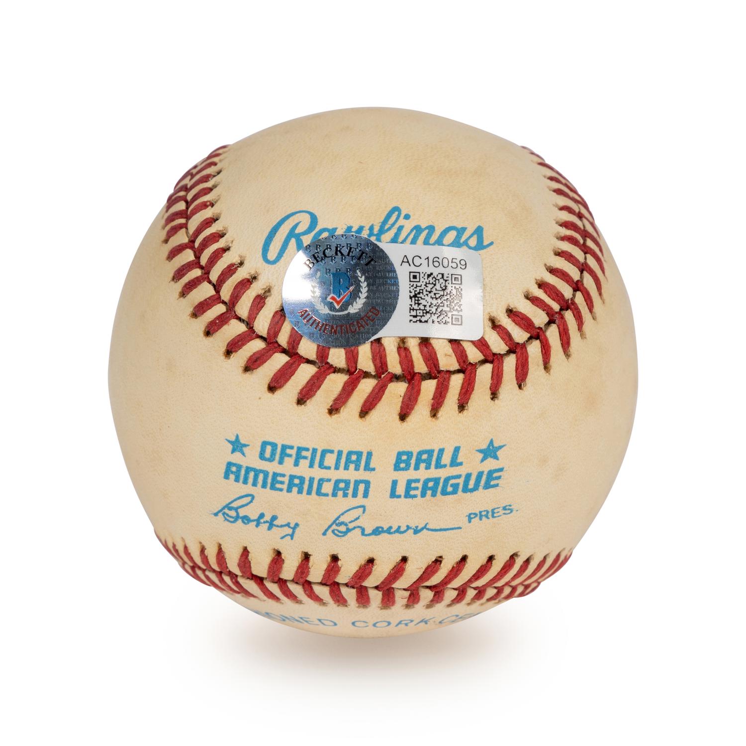 A Ted Williams Single Signed Autograph Baseball (Beckett Authentication Services Letter),