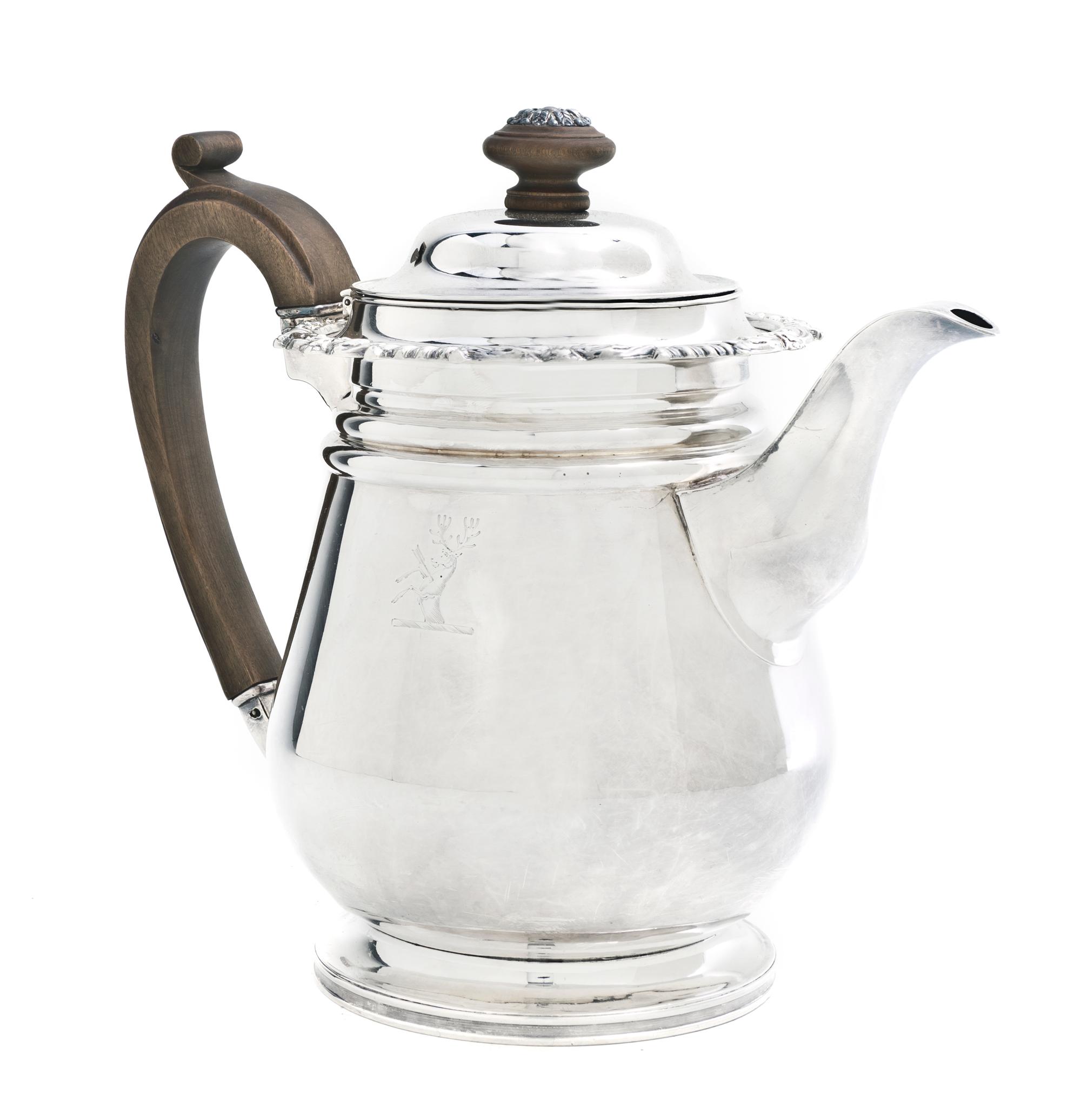 A George III Silver-Plate Coffee Pot