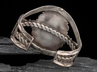 Navajo Silver and Turquoise Cluster Cuff Bracelet