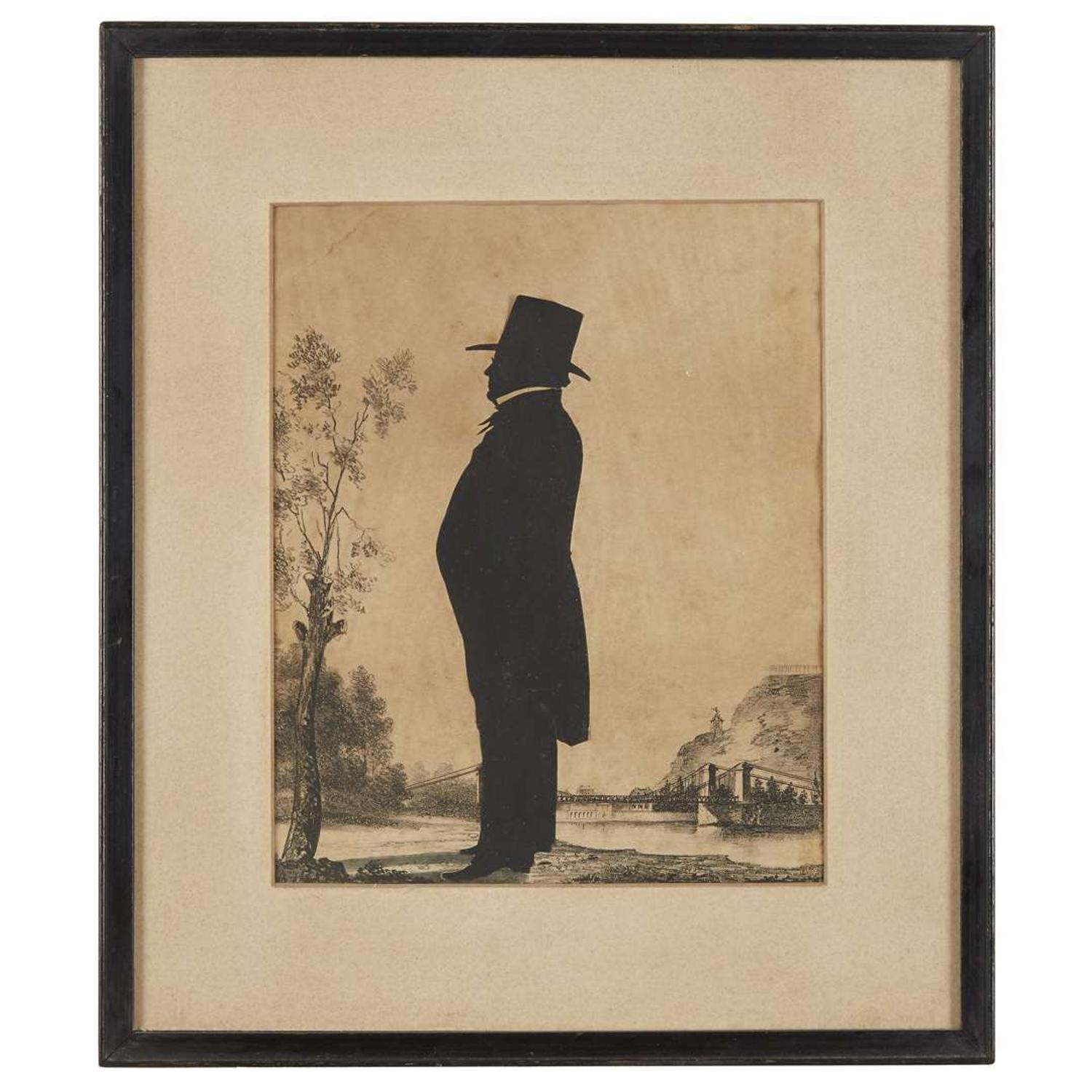 American School 19th century Silhouette of George Spackman Downing (1797-1872)
