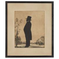 American School 19th century Silhouette of George Spackman Downing (1797-1872)