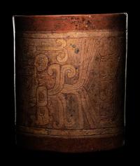 A Maya Incised Cylinder Vessel