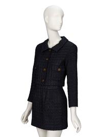 Chanel, Black Jacquard Skirt Suit