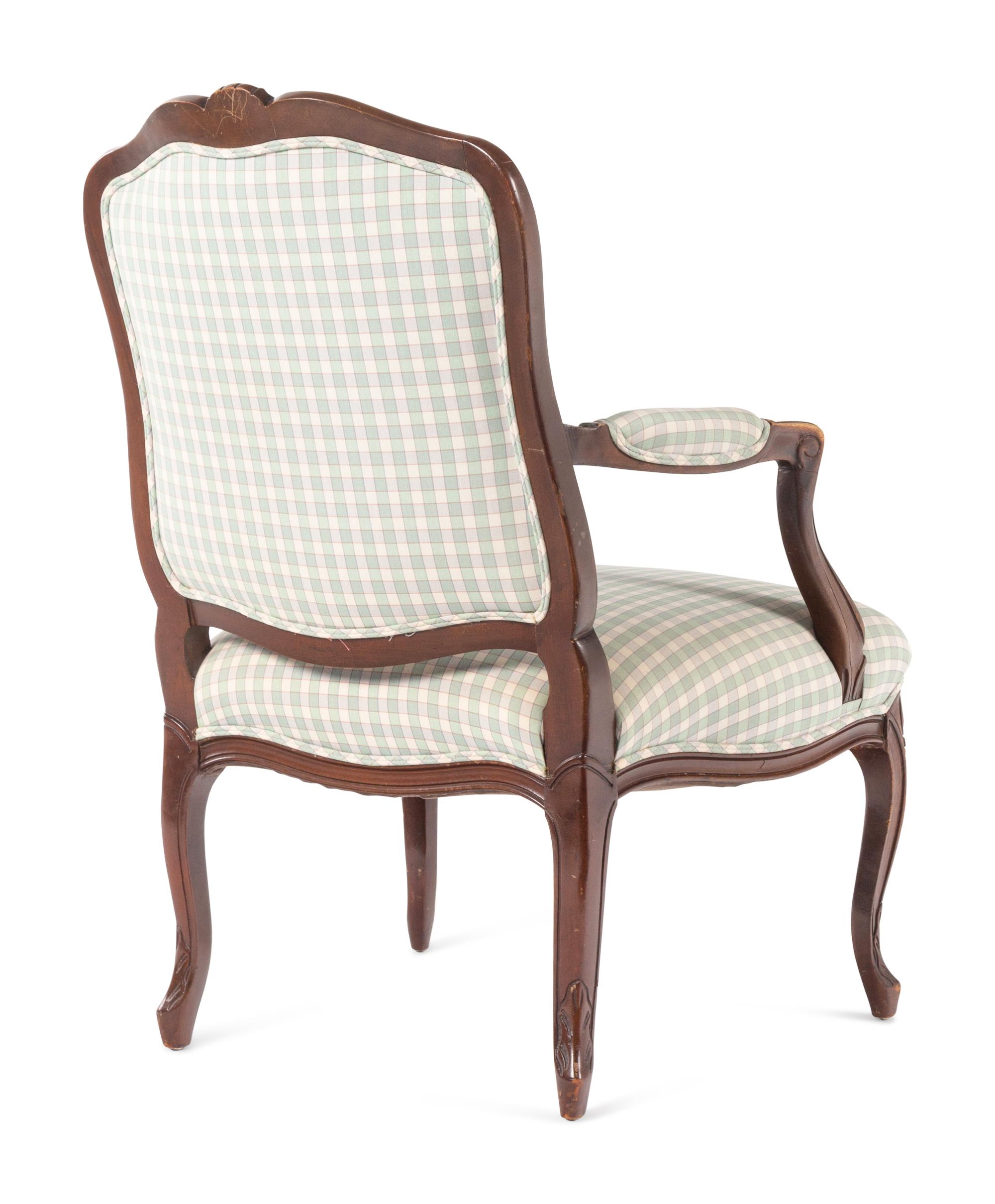 A Louis XV Style Walnut Fauteuil