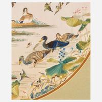 A finely-wrought Chinese silk "Phoenix and Birds" embroidery 百鸟朝凤刺绣一幅