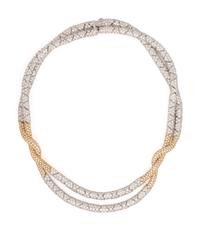 DIAMOND AND BICOLOR GOLD NECKLACE