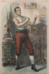 Three Hand Colored Engravings of Boxing Scenes Height 15 x width 10 inches — LATE 19TH CENTURY
