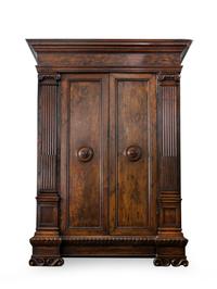 An Italian Renaissance Style Carved Walnut Armoire — 19TH CENTURY