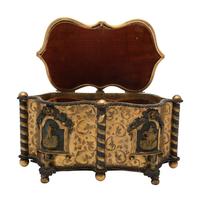 A French Brass Serpentine Jewelry Case