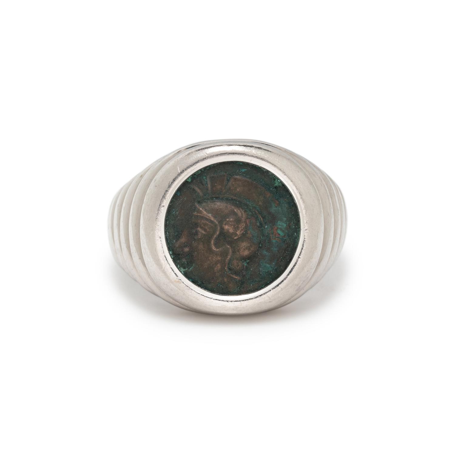 BULGARI, PLATINUM AND COIN 'MONETE' RING