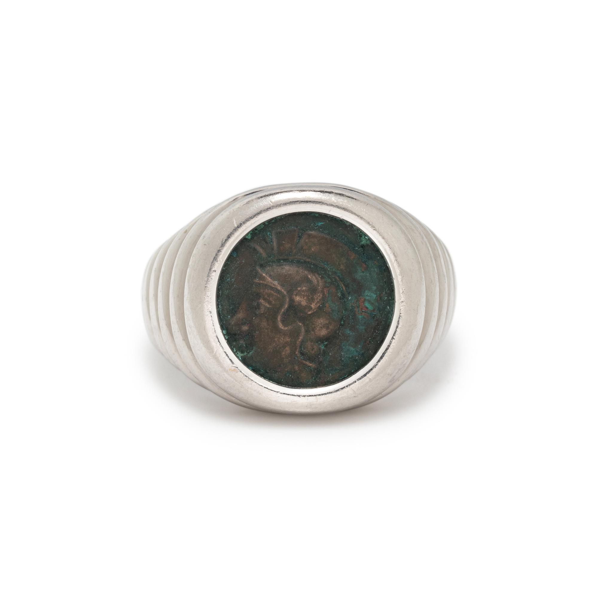 BULGARI, PLATINUM AND COIN 'MONETE' RING