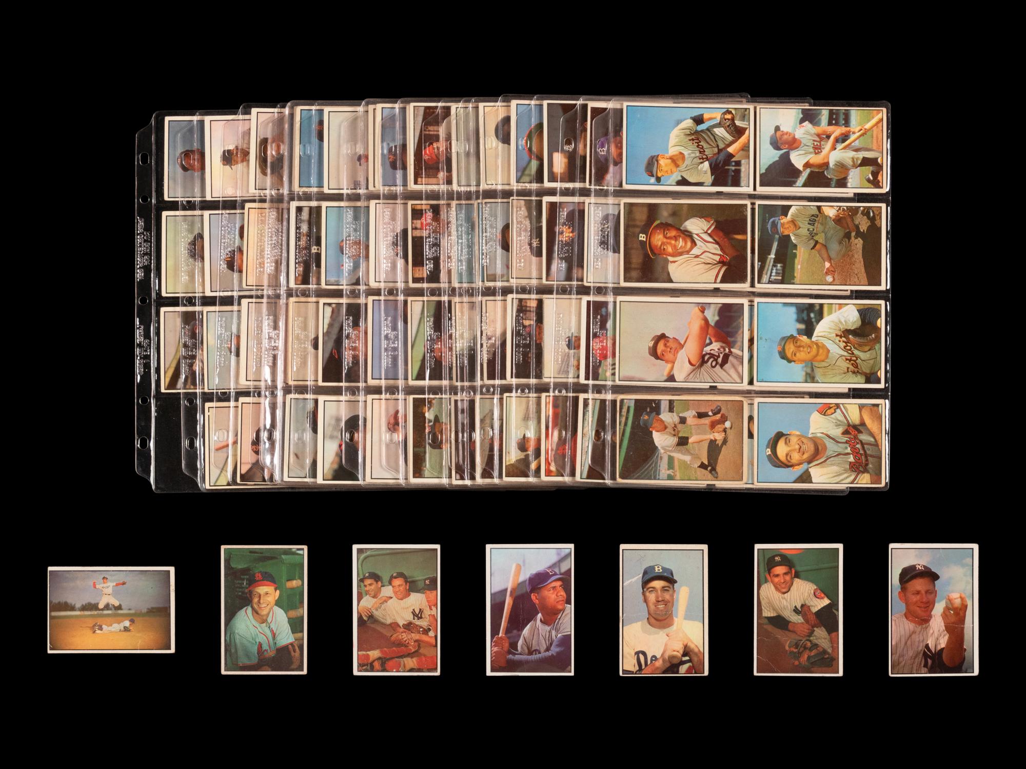 A Near Set of 1953 Bowman Color Baseball Cards (159/160)