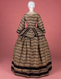 Silk Ikat Print Dress, 1850s