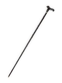 A Continental Carved Ebony Zoomorphic Walking Stick