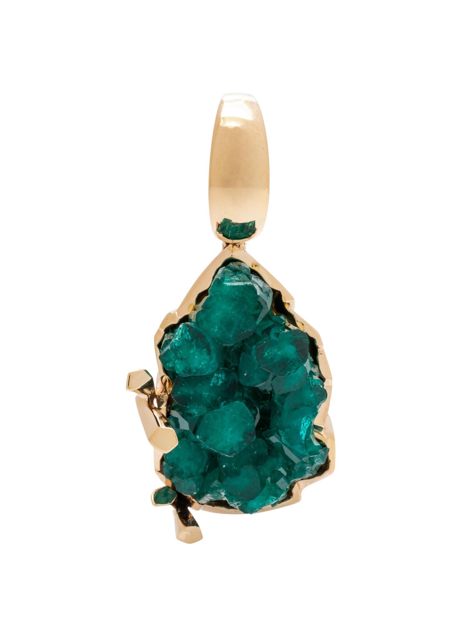 SYNTHETIC EMERALD PENDANT