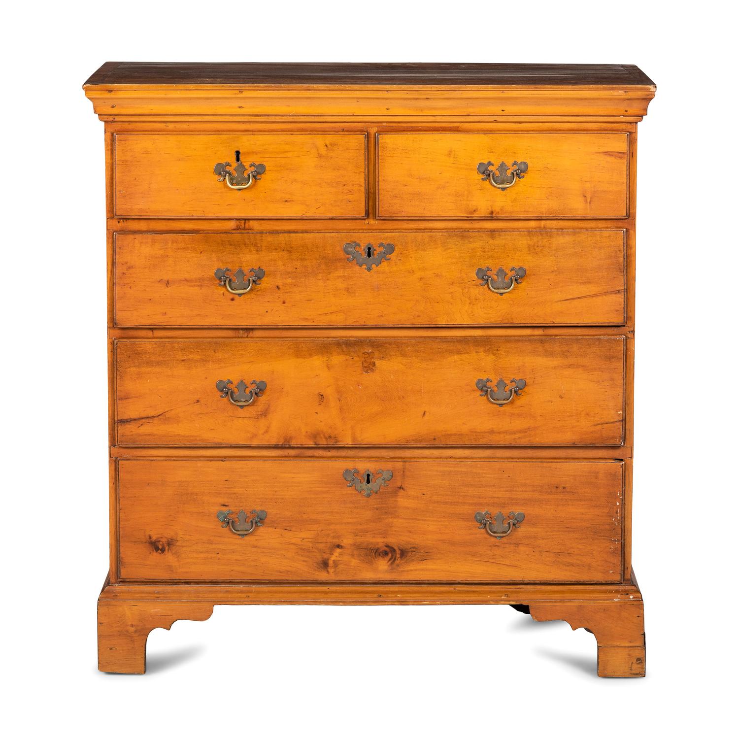 A Chippendale Red Spruce Chest of Drawers